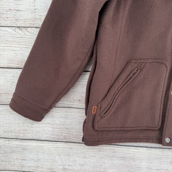 Sorel Jacket Mens Medium Brown Wool Blend Outdoor Full Zip Snap Pockets Workwear - Picture 5 of 14